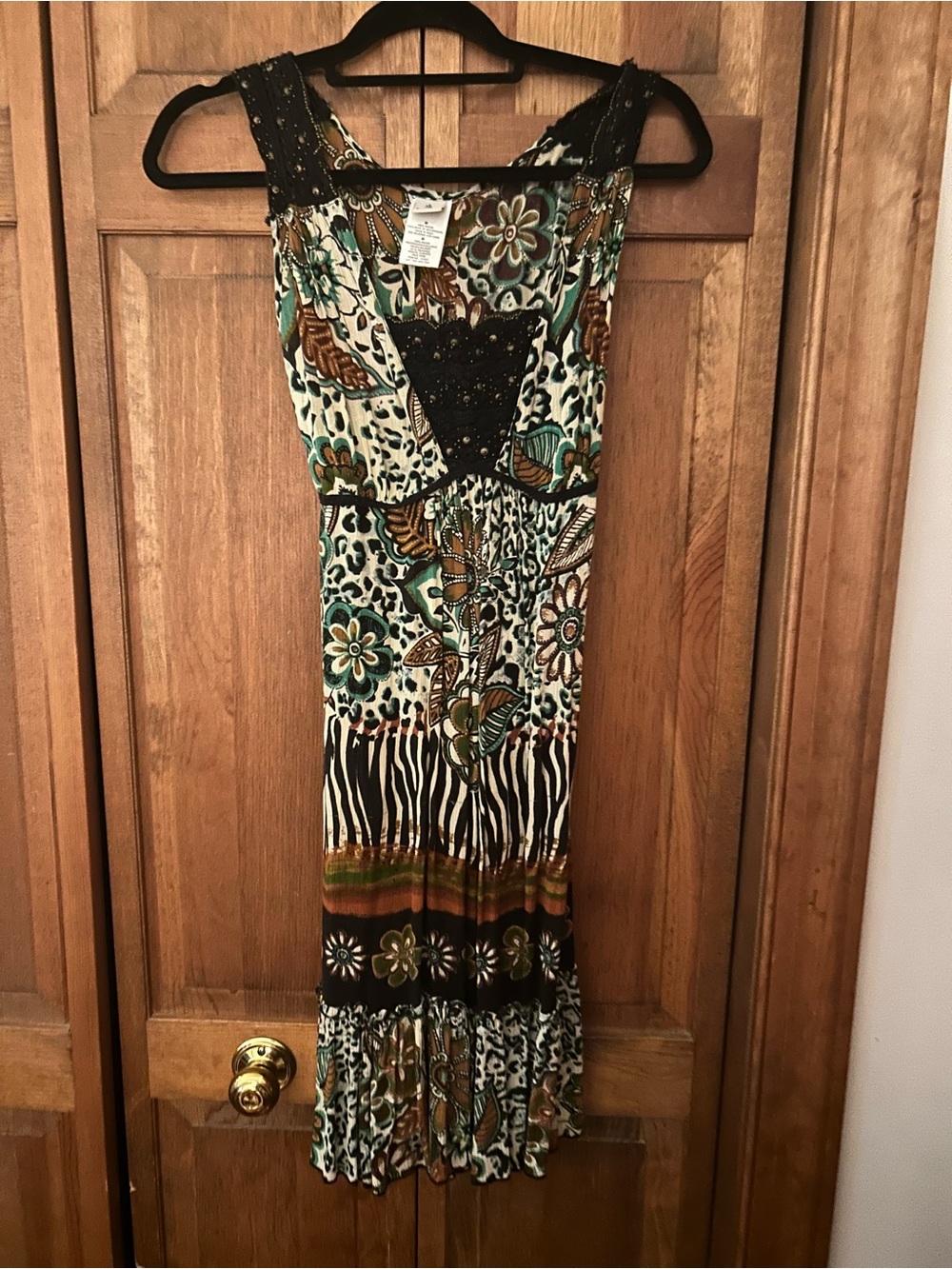 Forbidden Women’s M Black Cream Brown Y2K/Early 2000s/Early 00s Inspired Dress